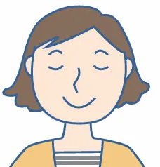 目を閉じている女性のイラスト